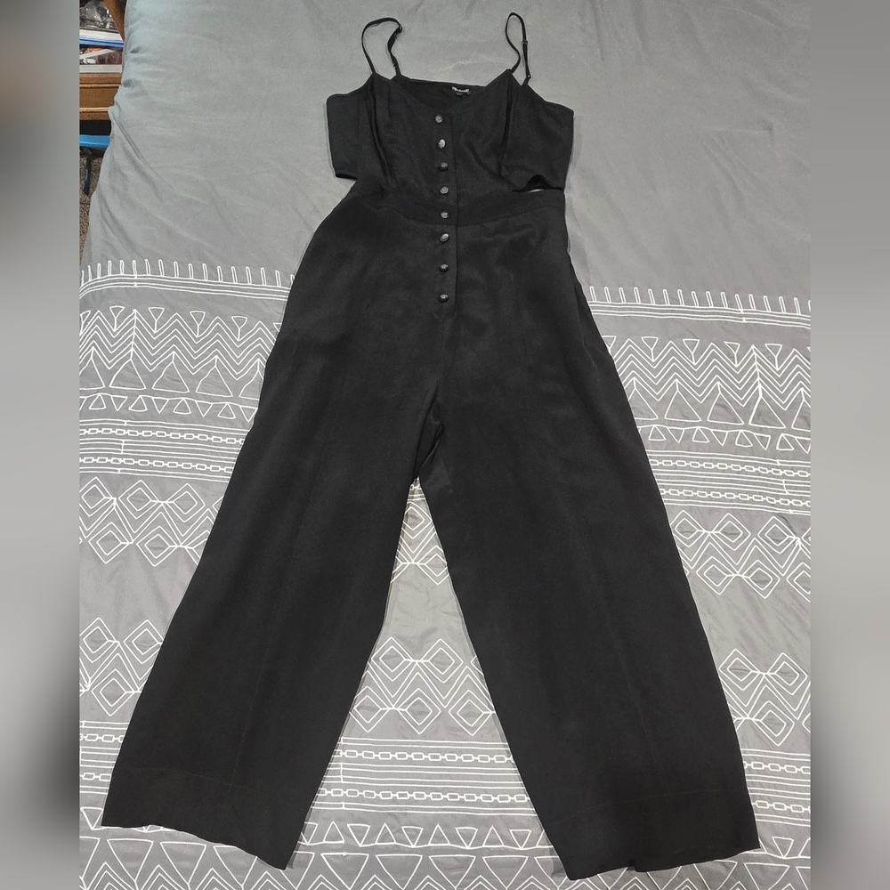 Madewell Black Silk Jumpsuit Size 4
